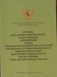 Ketetapan Majelis Permusyawaratan Rakyat Republik Indonesia